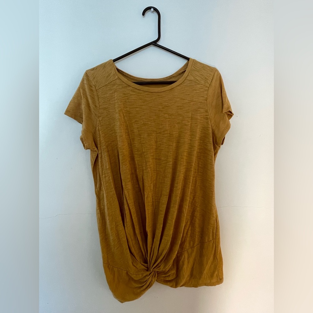 Mustard yellow maternity top